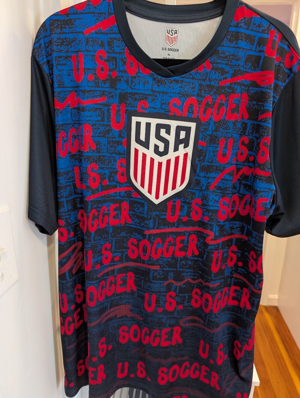 USA Soccer Mens Graphic Jersey - Red & Blue